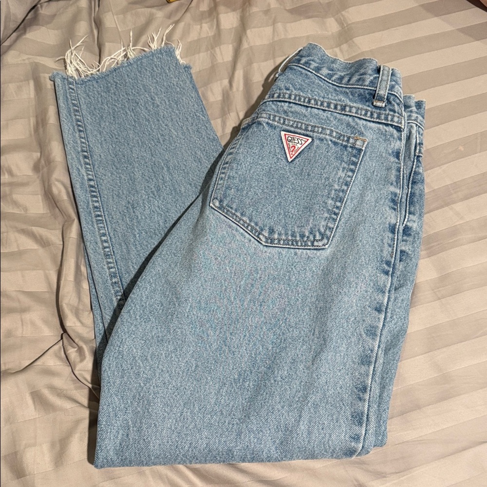 Guess Women's Straight Leg Jeans in Soft Blue